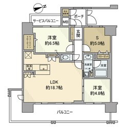 ミラージュパレス四天王寺夕陽丘の物件間取画像